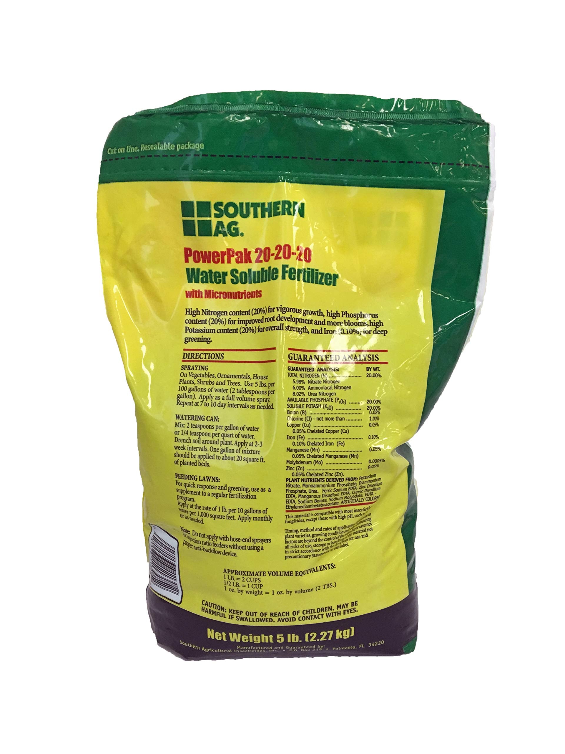 Southern Ag PowerPak dissolving in water for quick plant uptake