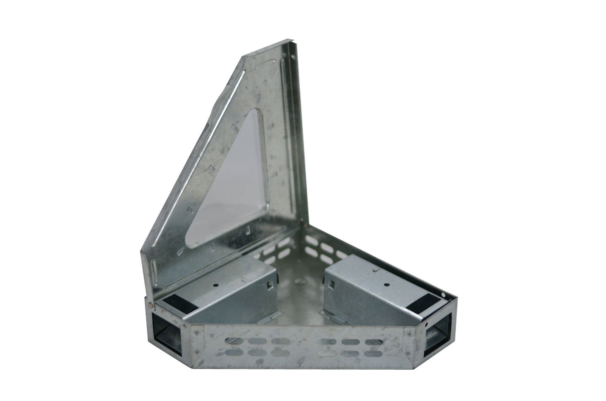 Southern Homewares humane multi-catch trap with corner setup for easy monitoring