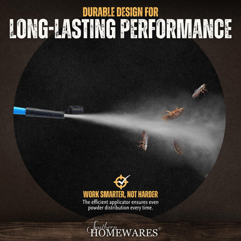 Southern Homewares powder duster secure-cap prevents leaks during storage.