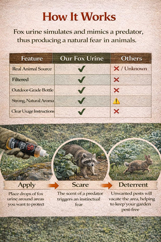 Southern Snares Fox Urine used in trapping setup with attractant effect.