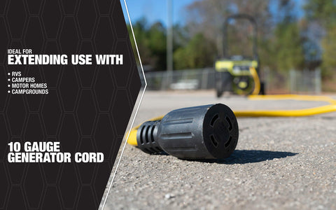 Southwire twist-lock plug demonstrates secure locking for outdoor setups