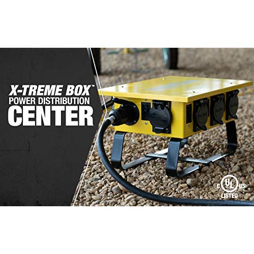 Southwire Power X-Treme Box front-view shows 50A outlets ready for use