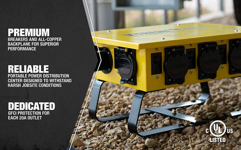 Southwire Power X-Treme Box six-outlets-5-20 demonstrates versatile power capacity