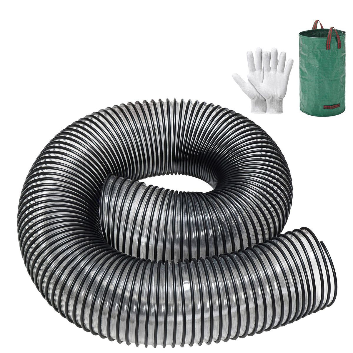 SOVARCATE lawn vacuum hose 84-inch extended for strong suction and easy reach