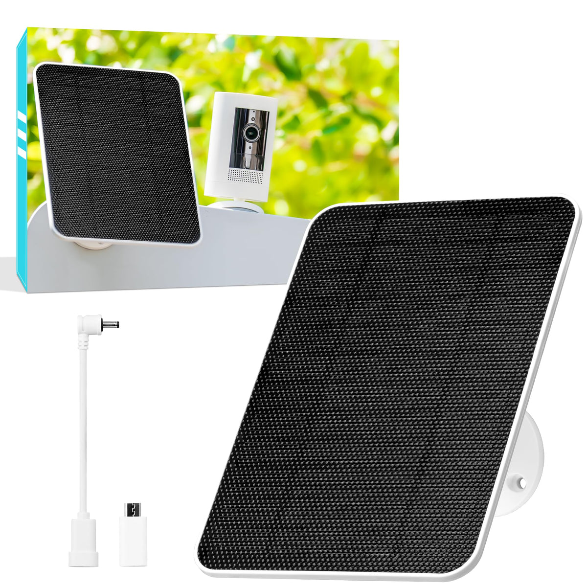SOVMIKU 5V solar panel for security cameras delivers reliable outdoor power.