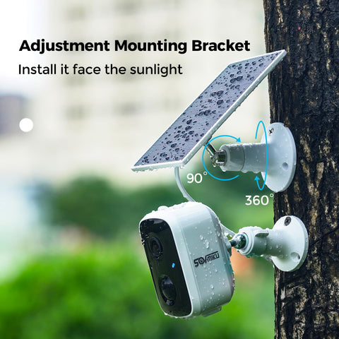 360-degree tilt-mount on Vicohome panel for optimal sun angle