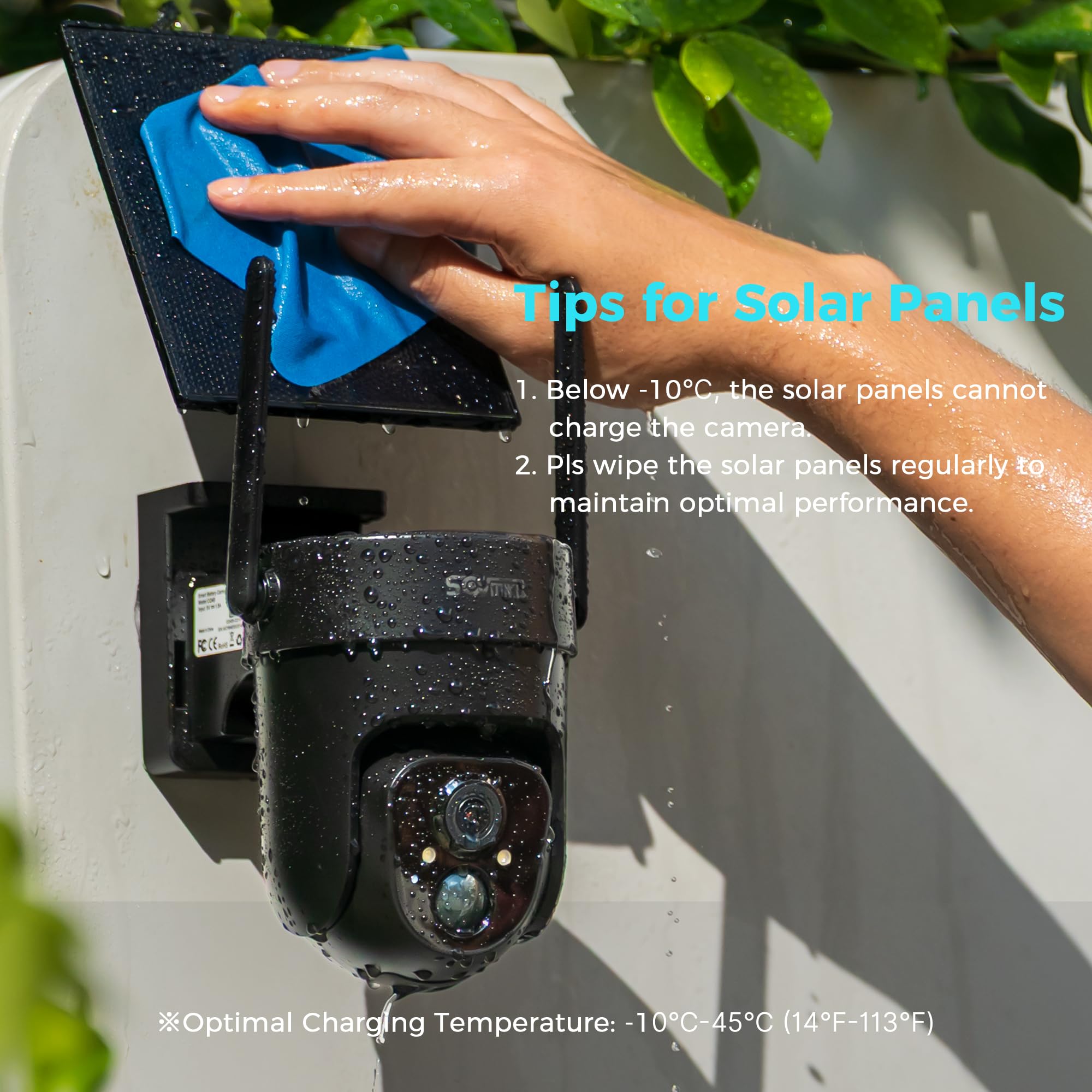 Rugged outdoor ABS housing on Vicohome panel for year-round use