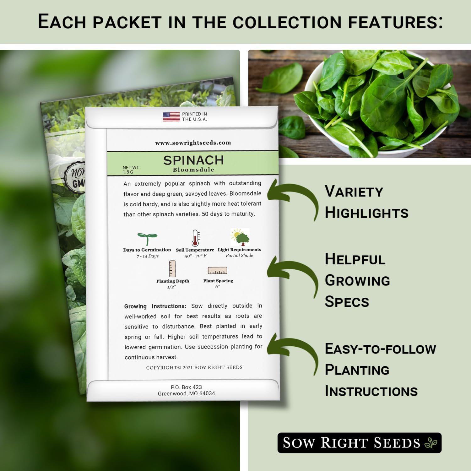 Sow Right Seeds arugula leaves perfect for peppery salads and sandwich toppings