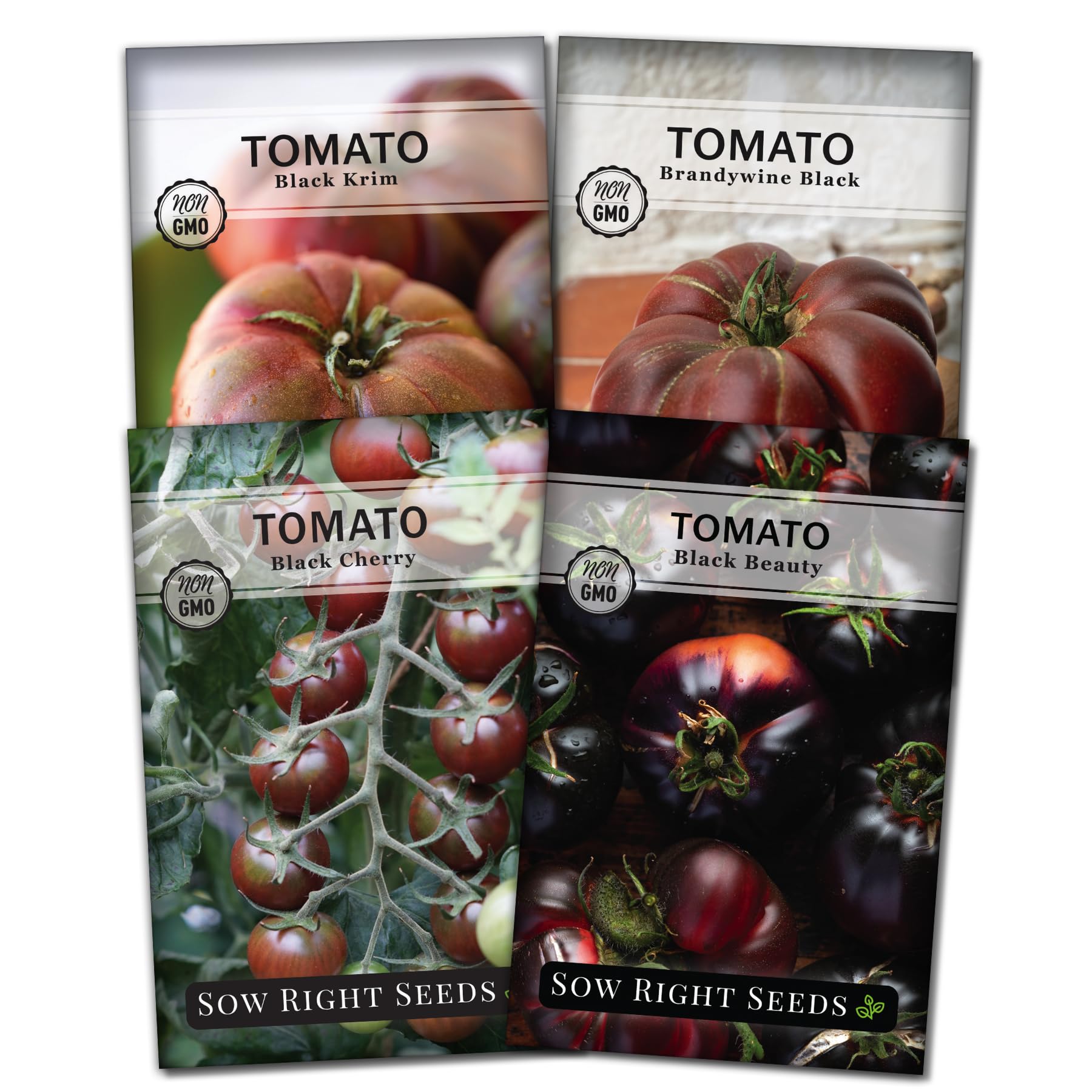 Sow Right Seeds Black Krim tomato seed packet for home gardens with rich flavors