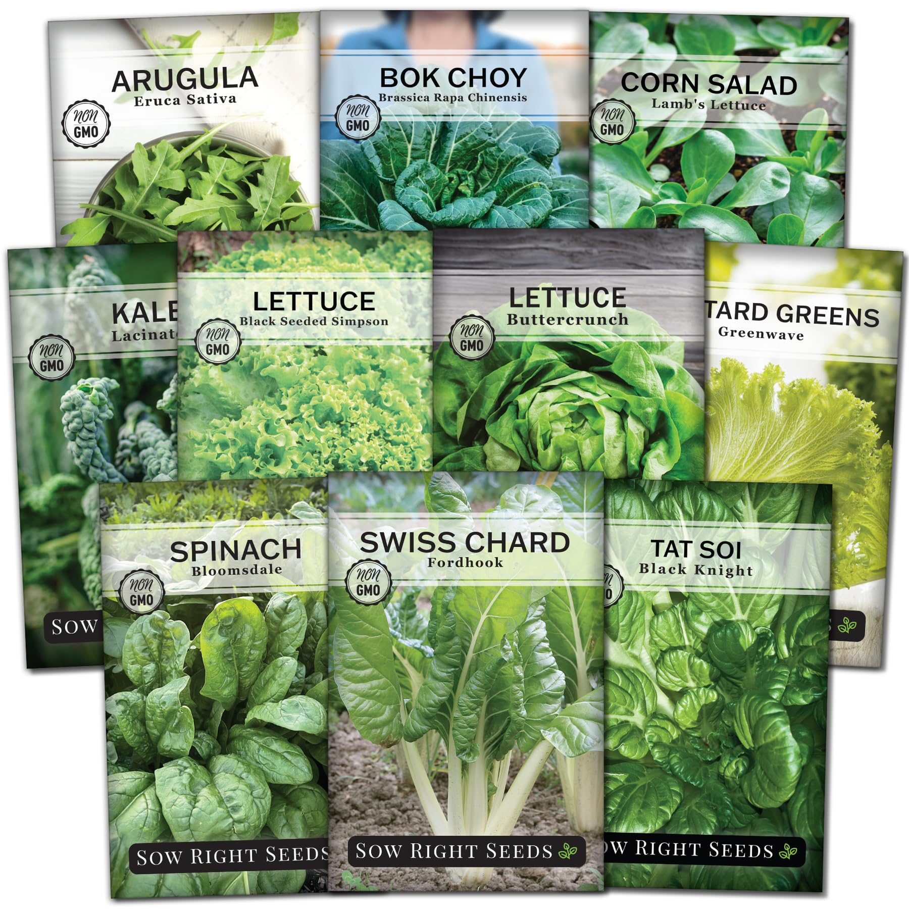 Sow Right Seeds Bloomsdale spinach leaves ideal for fresh salads and sautéed greens
