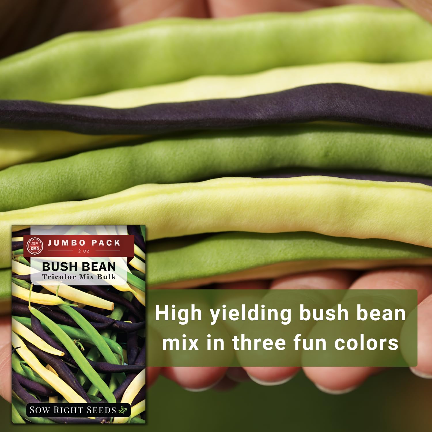 Sow Right Seeds bulk seed packaging highlighting value and bulk savings.