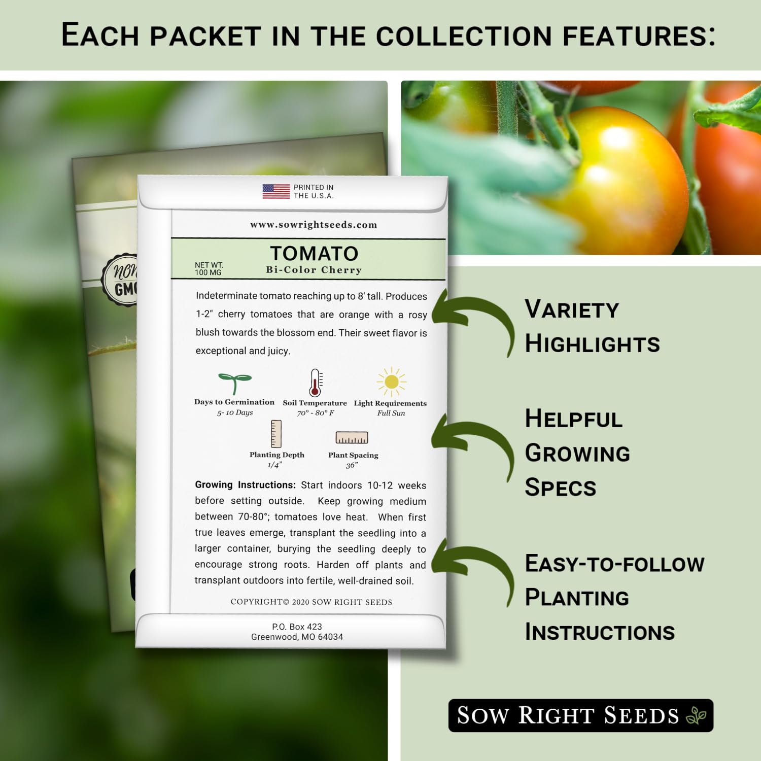 Sow Right Seeds Large Red Cherry tomatoes add tang to garden salads