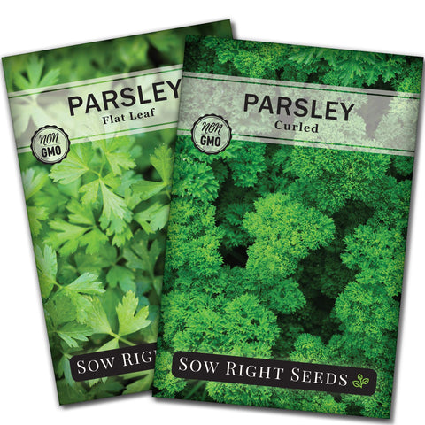 Sow Right Seeds flat parsley packet with two color packets for fresh garnish