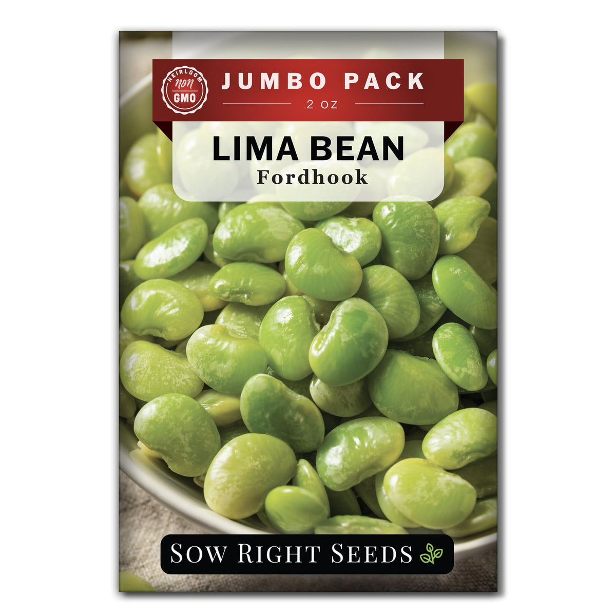 Sow Right Seeds Fordhook Lima bulk packet ready for garden planting