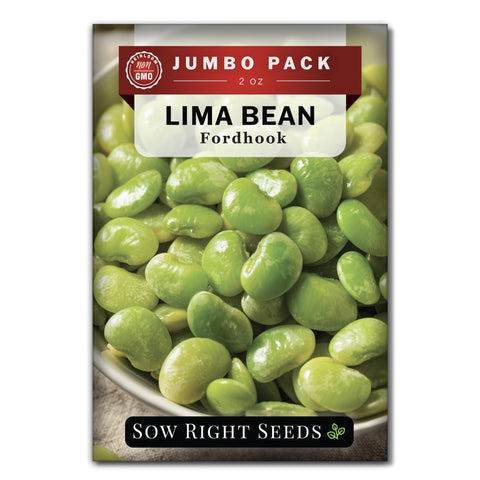 Sow Right Seeds Fordhook Lima bulk packet ready for garden planting