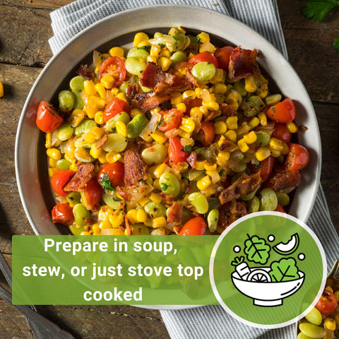Fordhook Lima beans prepared for cooking as a versatile ingredient
