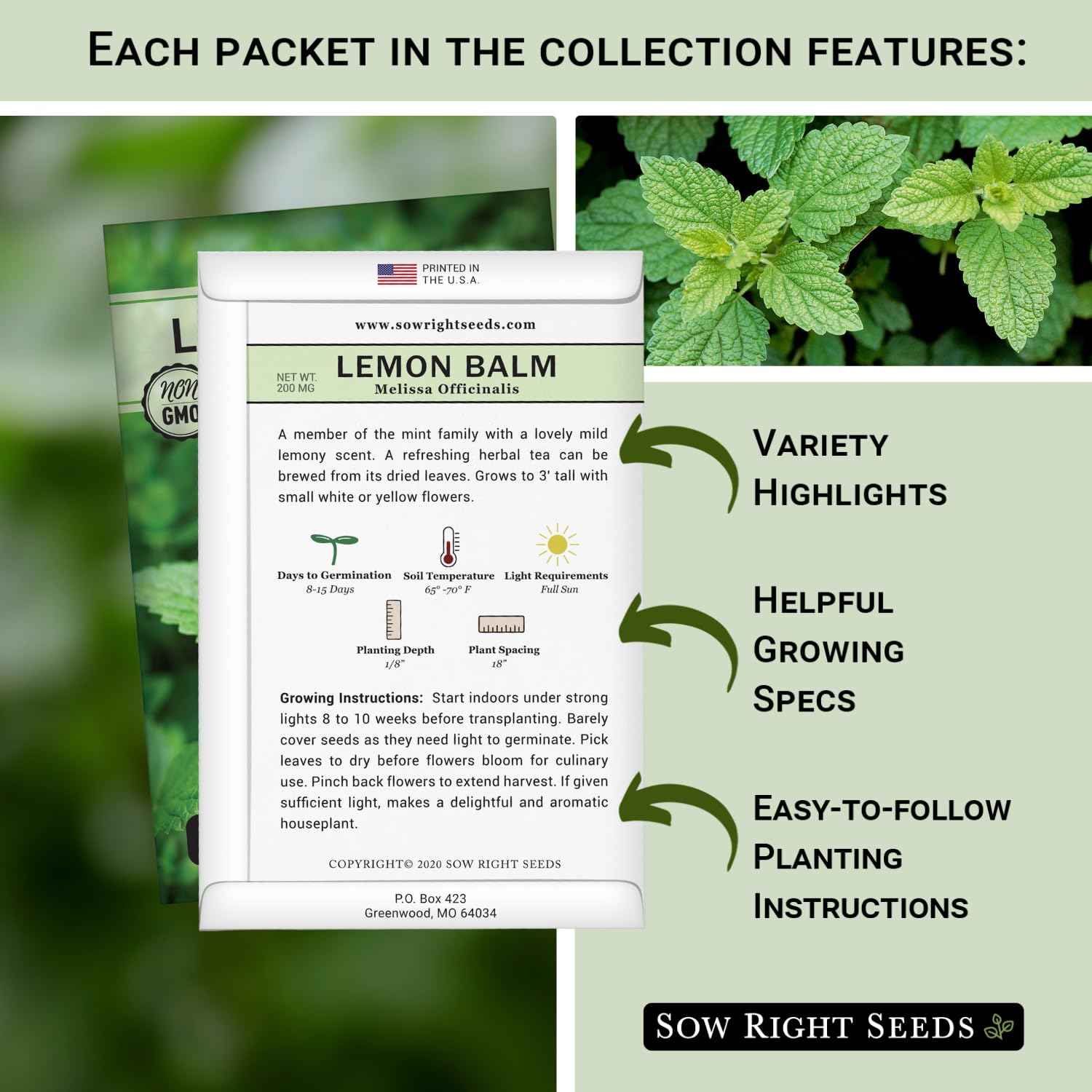 Sow Right Seeds German Chamomile packet—calming herb for teas and fragrant garden