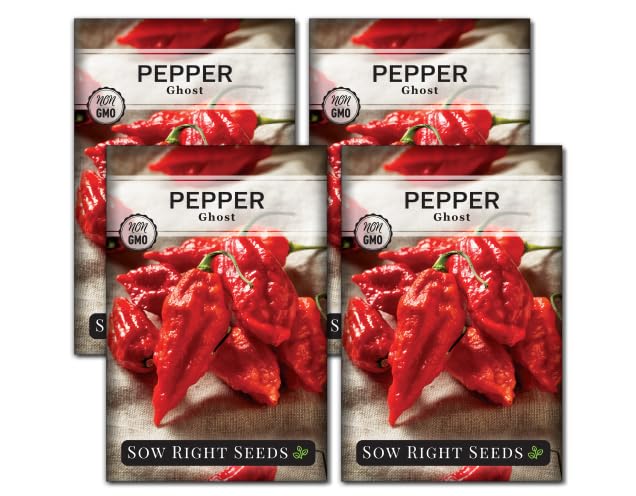 Sow Right Seeds Ghost Pepper seeds packet ready for a fiery garden harvest