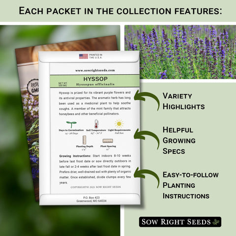 Sow Right Seeds herbal tea garden in the garden bed for fresh home teas