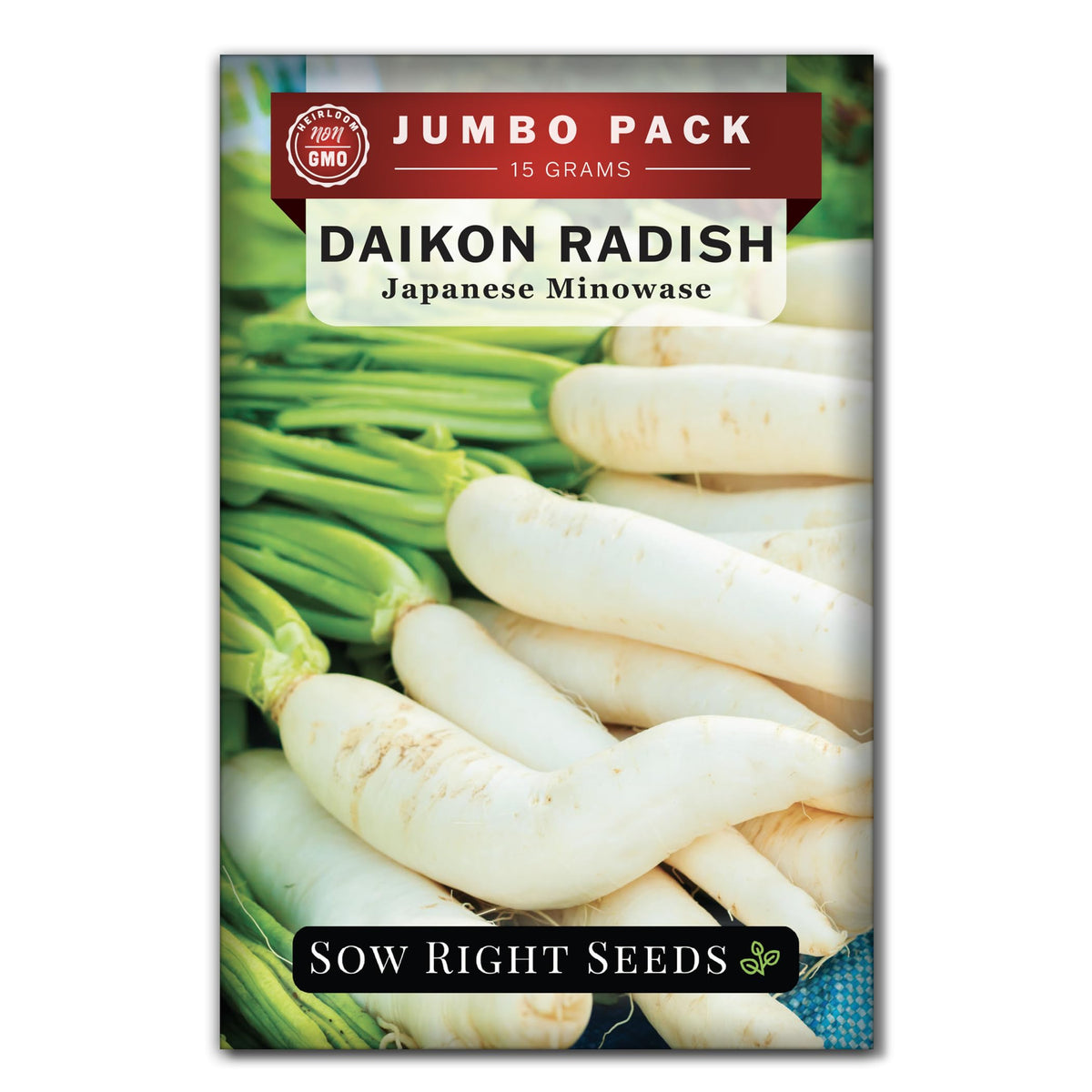 Sow Right Seeds Minowase Daikon bulk pack ready for a bountiful garden harvest.