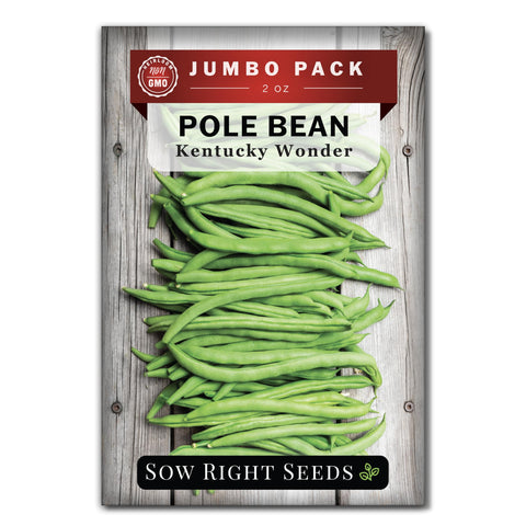 Sow Right Seeds Kentucky Wonder pole bean seeds bulk for home garden planting