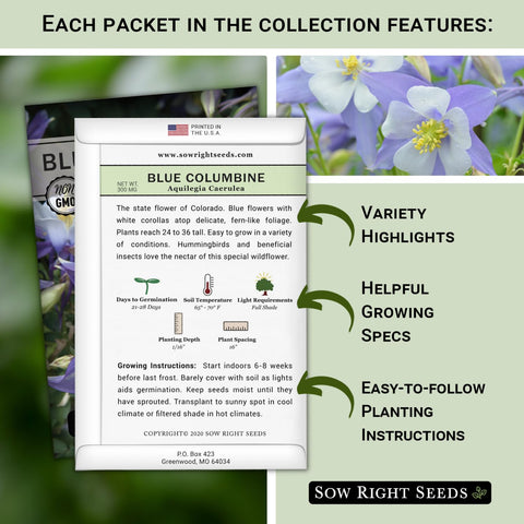 Sow Right Seeds Black-Eyed Susan packet for sunny garden color and wildlife-friendly blooms