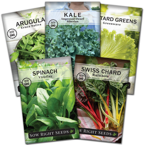 Sow Right Seeds Power Greens spinach leaves for fresh harvests and mild flavor