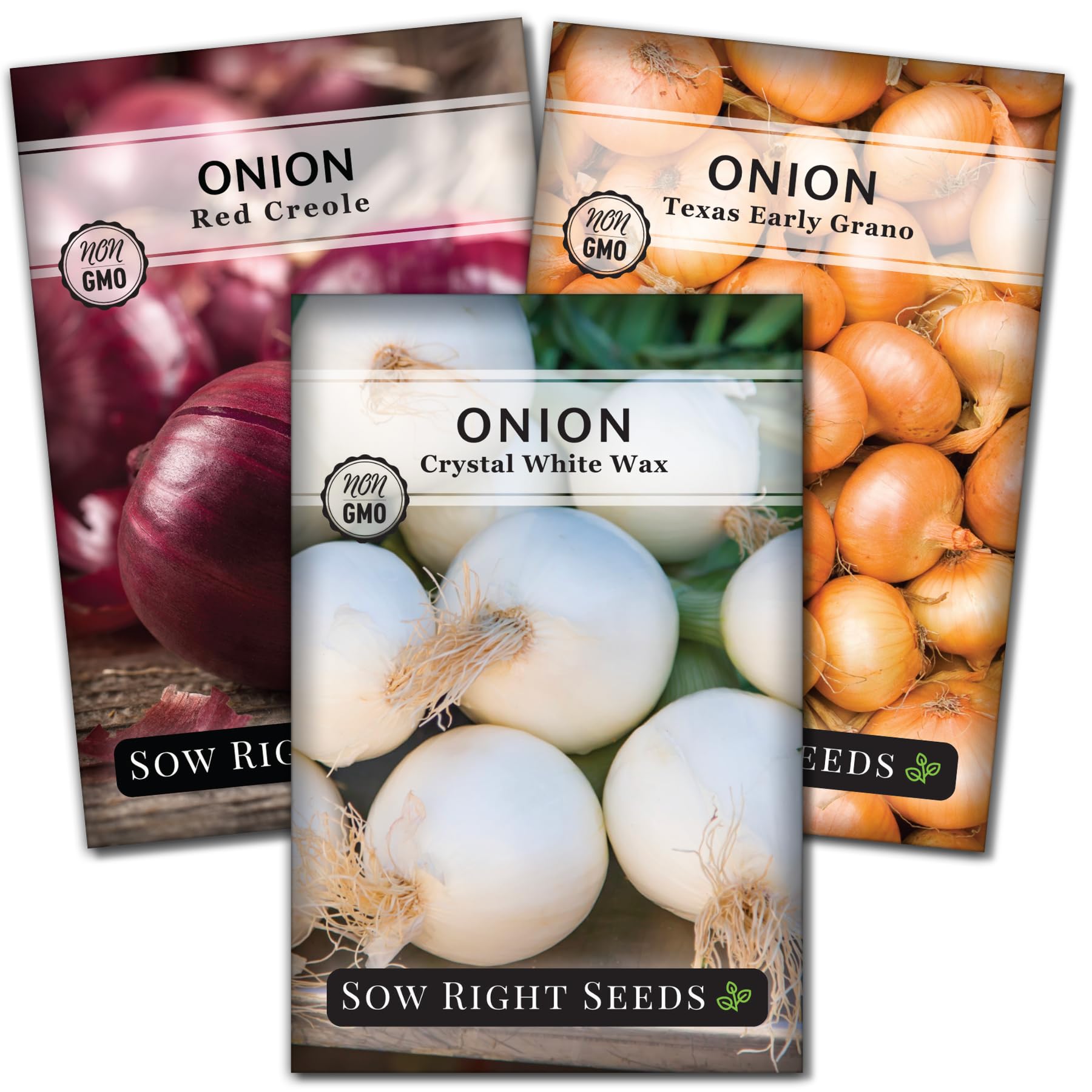 Sow Right Seeds Red Creole onion seed packet for fresh garden onions.