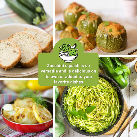 Sow Right Seeds Round zucchini seed packet supports uniform harvests.
