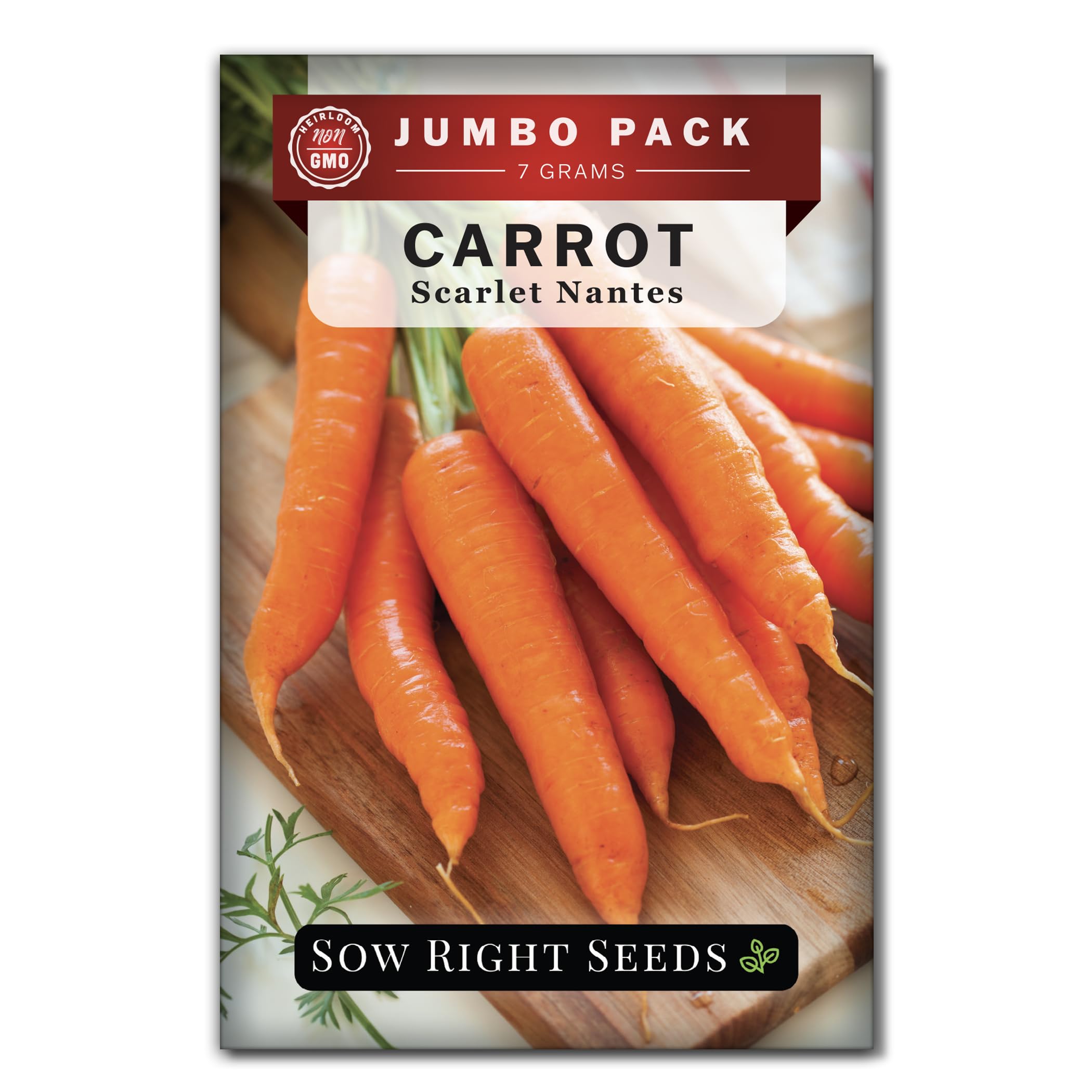 Sow Right Seeds Scarlet Nantes carrot bulk pack for easy home garden planting