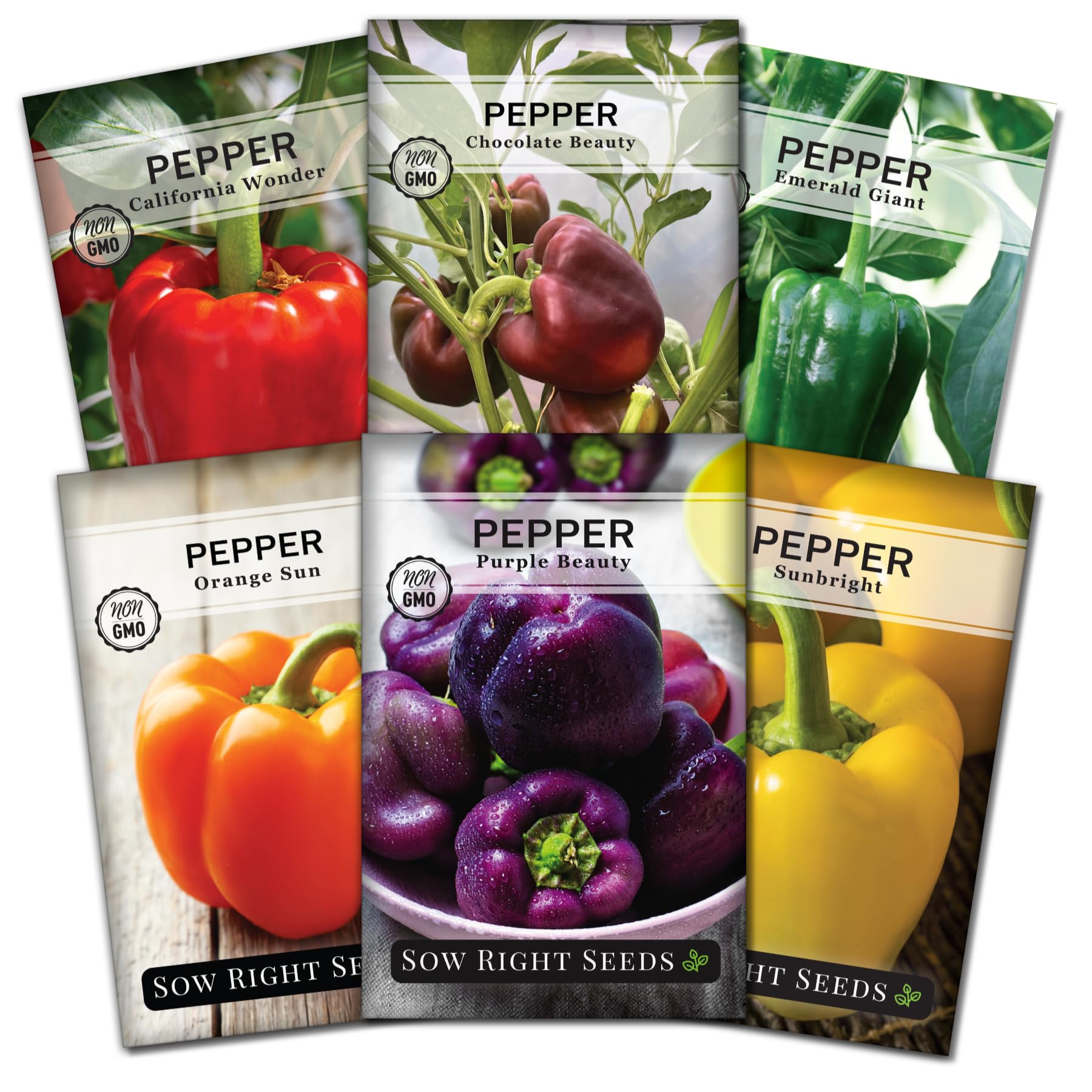 Sow Right Seeds Cal Wonder pepper seed packet ready for indoor start and home-garden peppers.