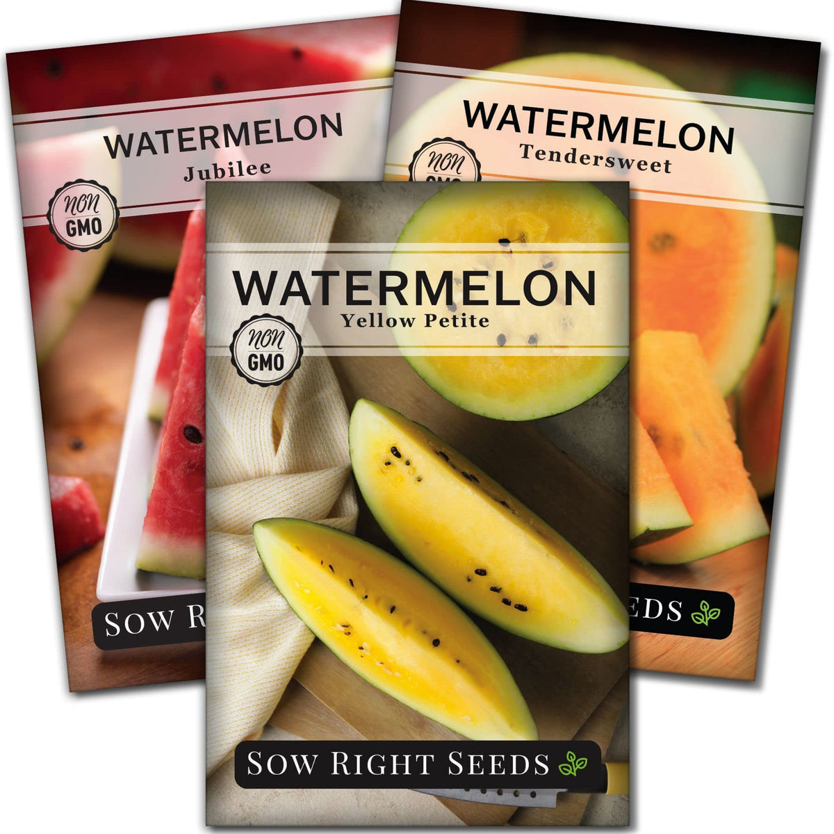 Sow Right Seeds tri-color watermelon collection packets ready for planting