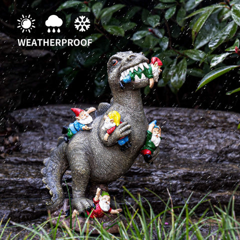 SOWSUN garden gnome 14-inch height stands prominently in yard displays.