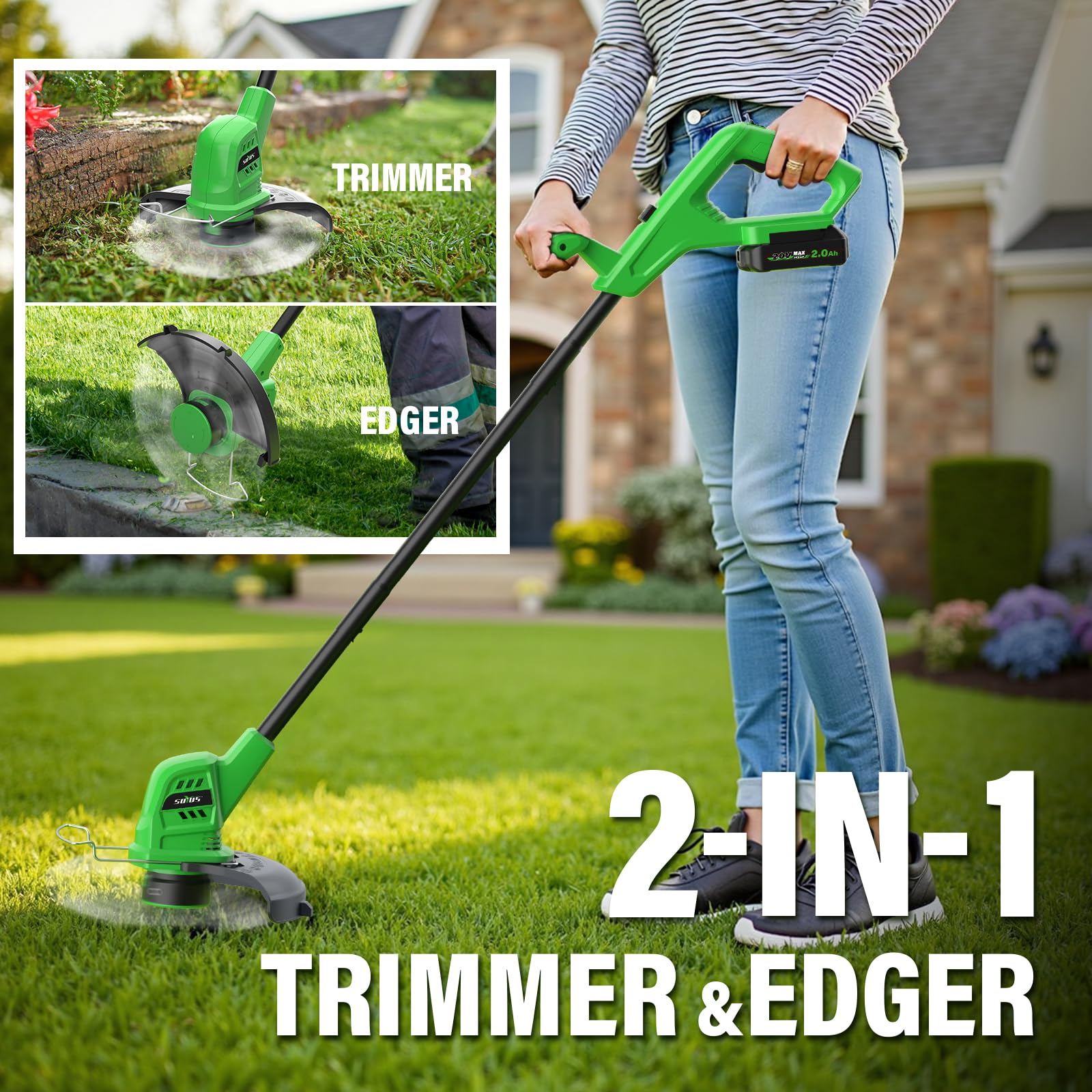 SOYUS 20V battery-powered trimmer suitable for flexible yard work