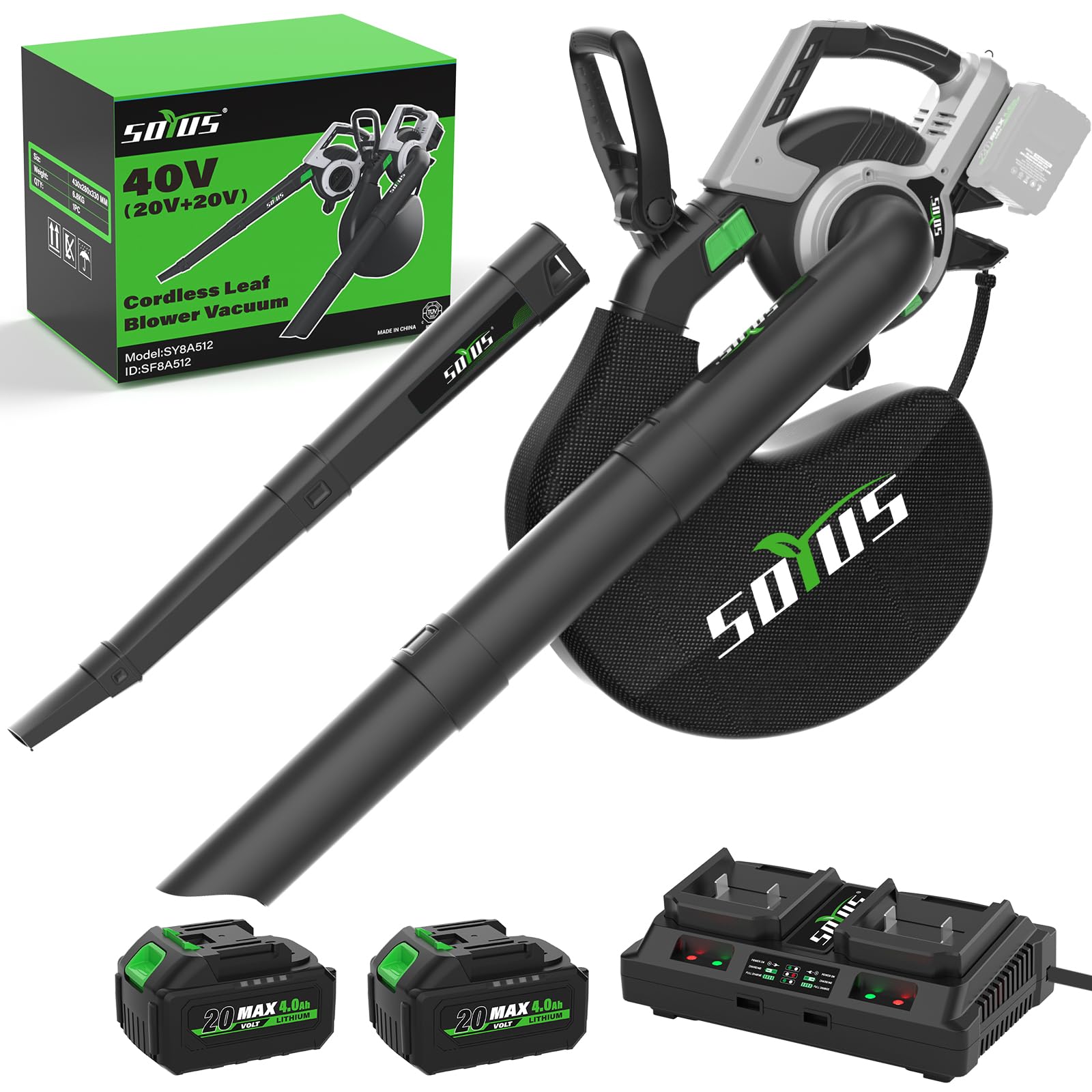 SOYUS 3-in-1 cordless leaf blower vacuum for versatile yard cleanup