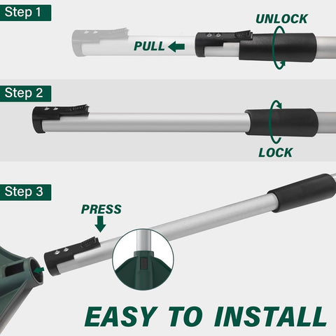 SOYUS artificial turf rake easy assembly with locking button