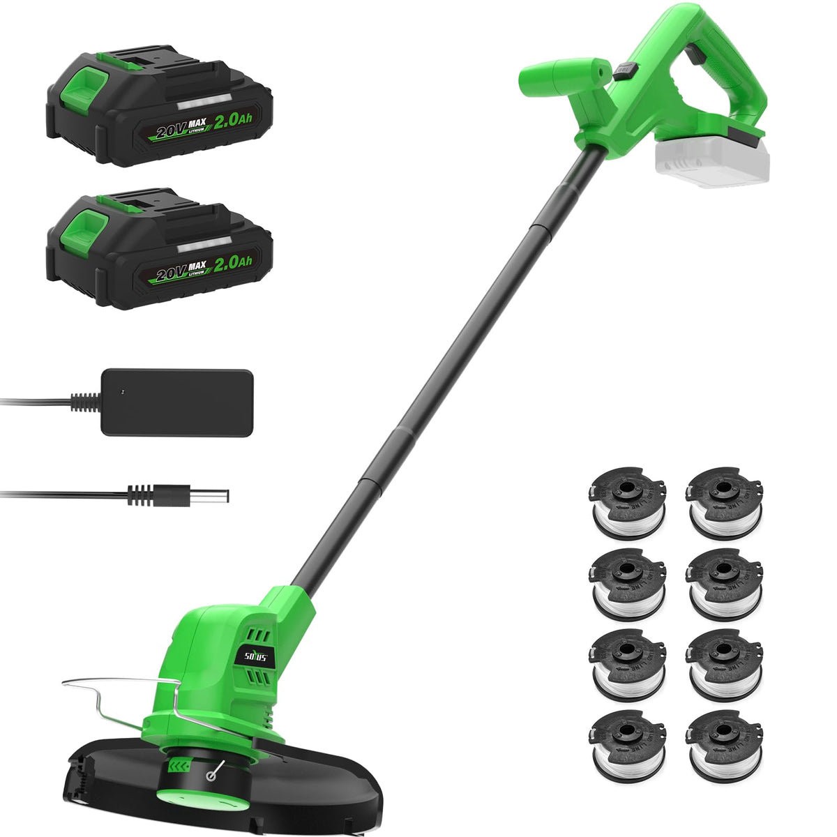 SOYUS cordless weed wacker with a 10-inch cutting path for quick edging