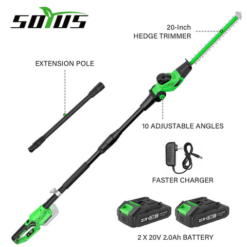 SOYUS kit includes two 20V batteries and a fast charger.
