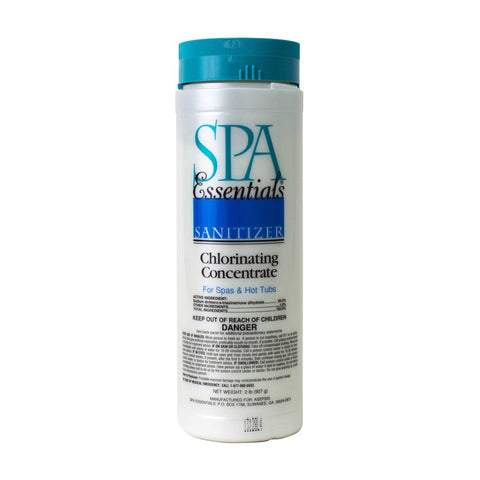 Spa Essentials 32130000 chlorinating granules stabilize spa water with direct-add sanitizing action.