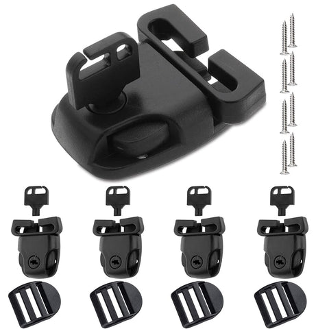 Spa latch kit complete set shows all components for easy replacement.