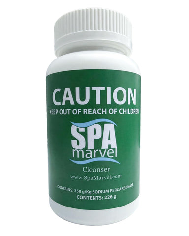 Spa Marvel Cleanser bottle front, ideal for routine spa maintenance.