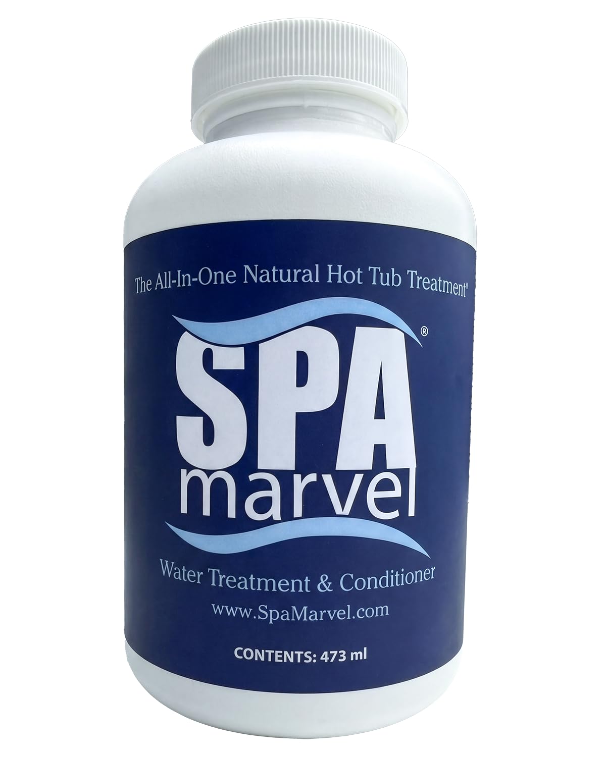 Spa Marvel Water Treatment bottle pour demonstrates easy application and even distribution.