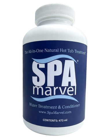 Spa Marvel Water Treatment bottle pour demonstrates easy application and even distribution.