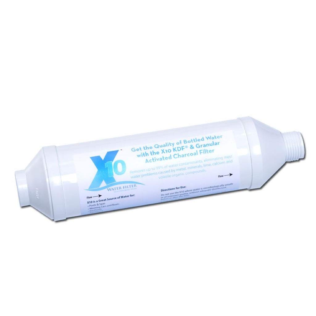 Spa Marvel X10 pre-filter reduces minerals and metals for cleaner source water.