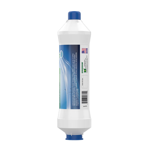 Spa Platinum Pro dual-chamber media demonstrates charcoal and KDF filtration.