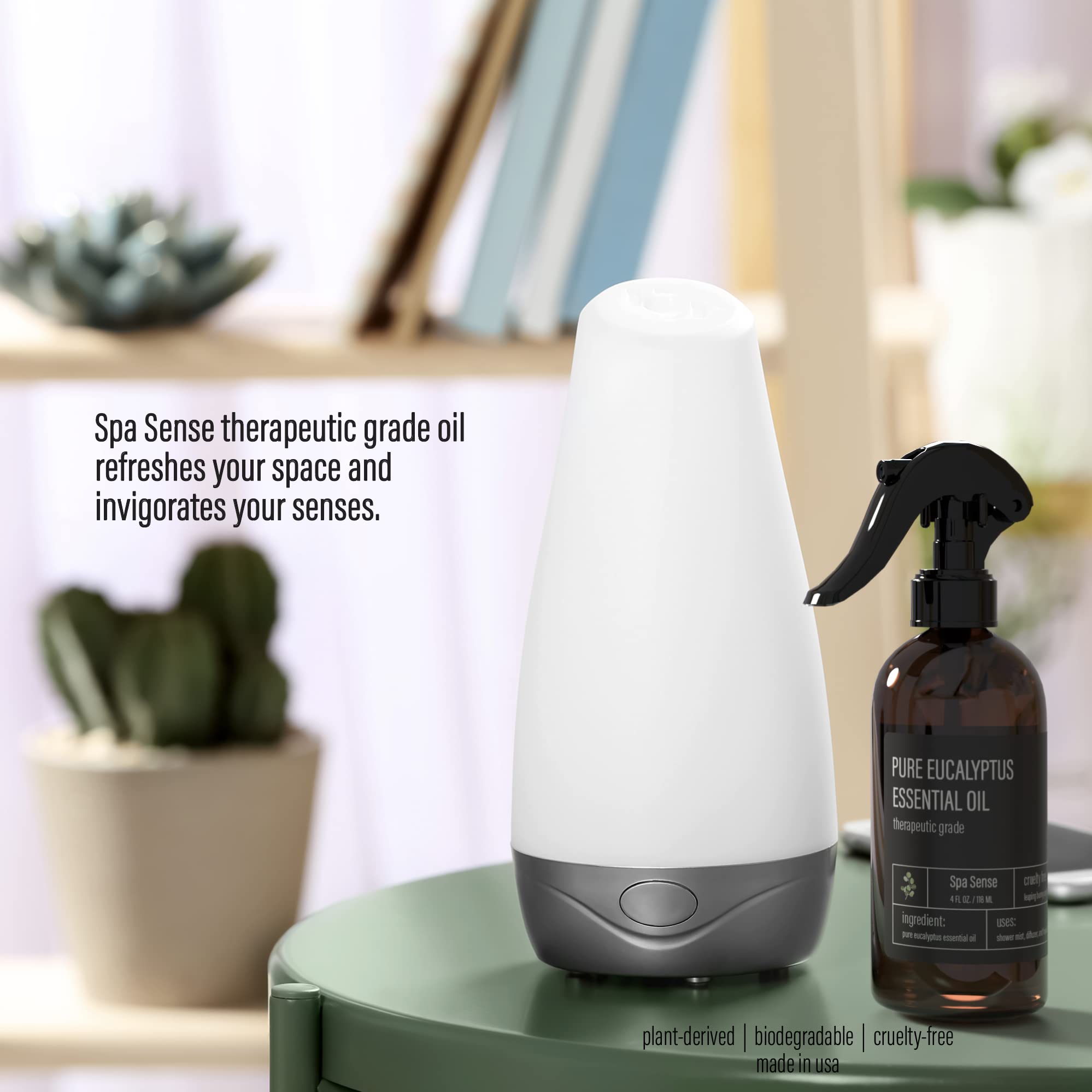 Self-care ritual with Spa Sense eucalyptus spray