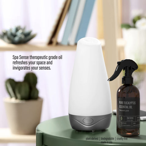 Self-care ritual with Spa Sense eucalyptus spray