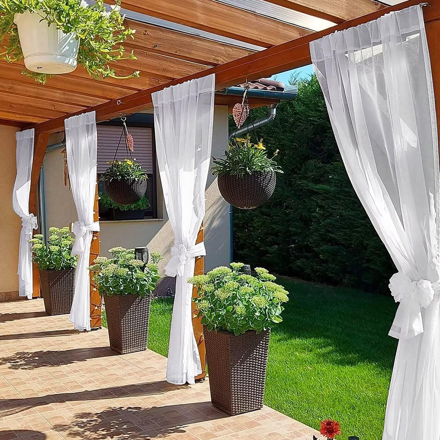 SpaceDresser light-filtering curtains balance privacy while letting natural light through.