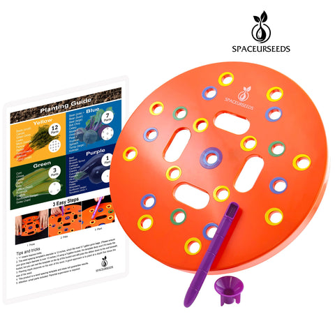 Spaceurseeds durable ABS plastic tool withstands season-long use in beds and greenhouses.