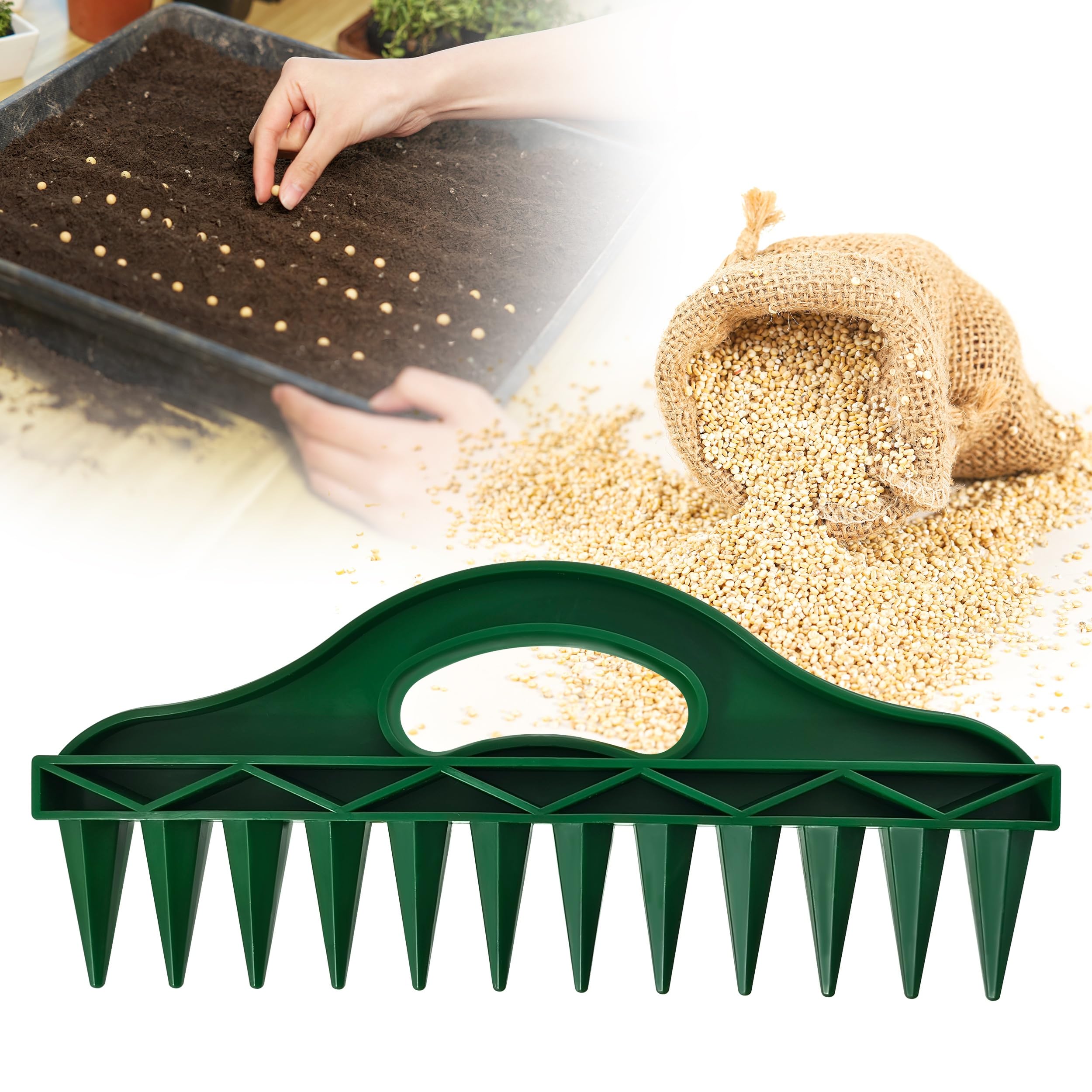 Spaceurseeds Row Seeder with ergonomic handle for precise seed spacing.